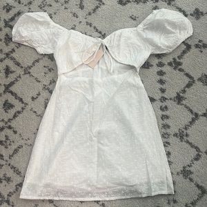 Kittenish white dress